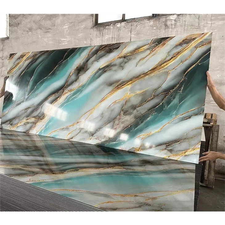 Gilded Uv Pvc Marble Sheet